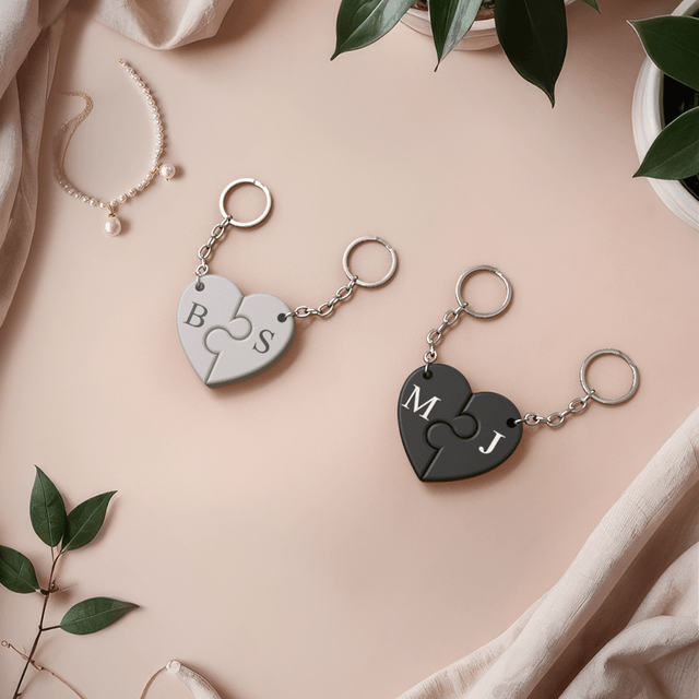 Porte-clés Cœur en Puzzle